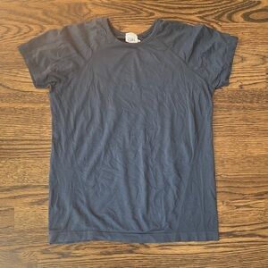 Athleta Girl Gray Blue Short Sleeve Athletic Tee